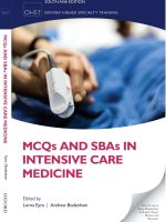MCQs AND SBAs IN INTENSIVE CARE MEDICINE